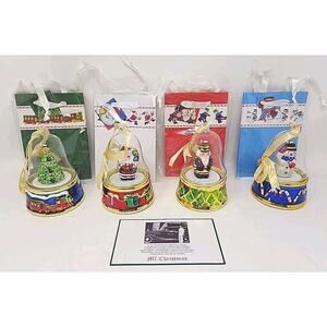 Mr Christmas 4 Bells Of Christmas Ornaments Animated Music Boxes Nip #4 X-E4